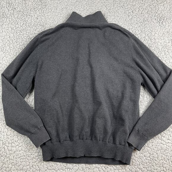 Bolle Lined 1/4 Zip Knit Golf Sweater Mens Medium Gray Warm Layers - Picture 7 of 8